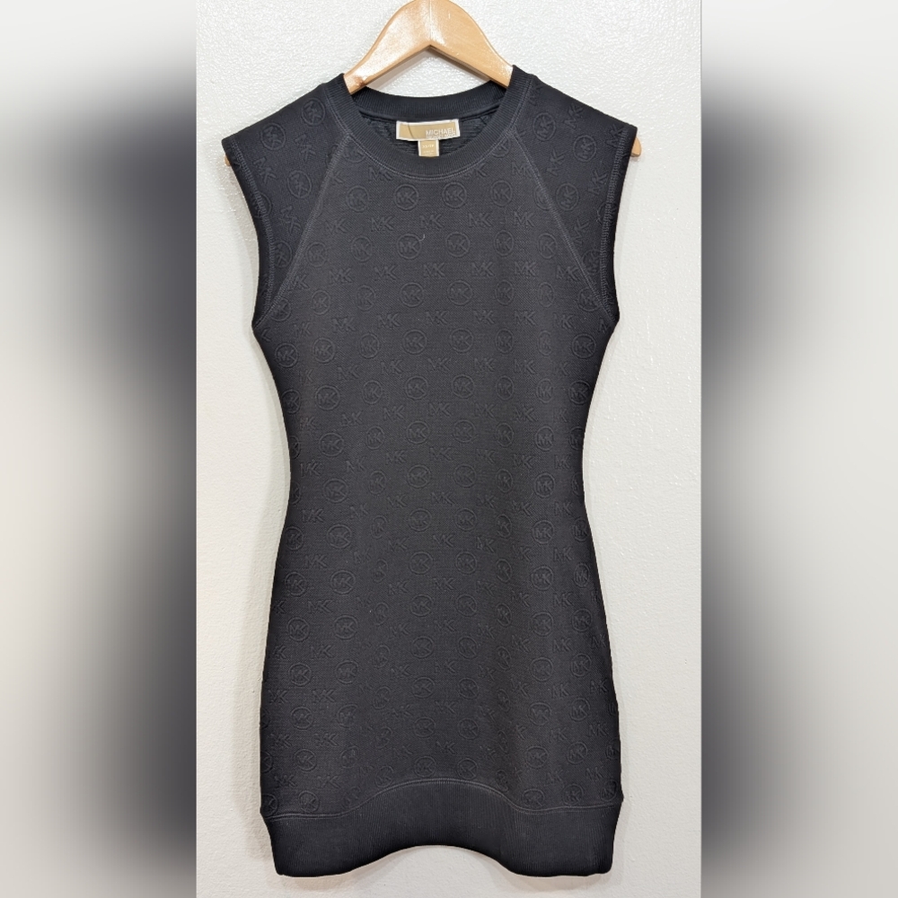 Raglan Sleeve Logo Jacquard Sweater Dress